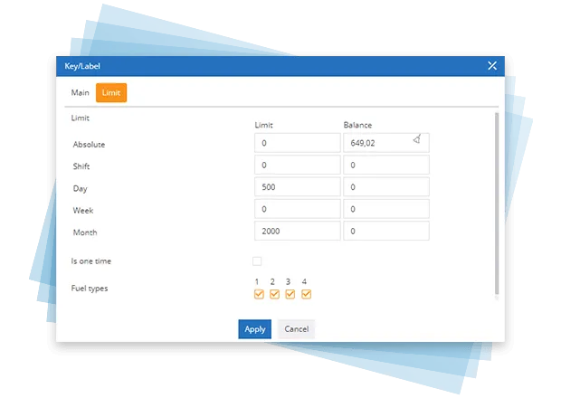 Card Limit Management